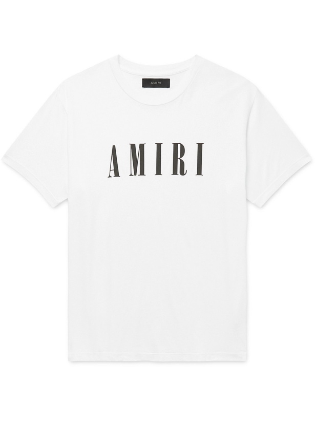 Photo: AMIRI - Logo-Print Cotton-Jersey T-Shirt - White