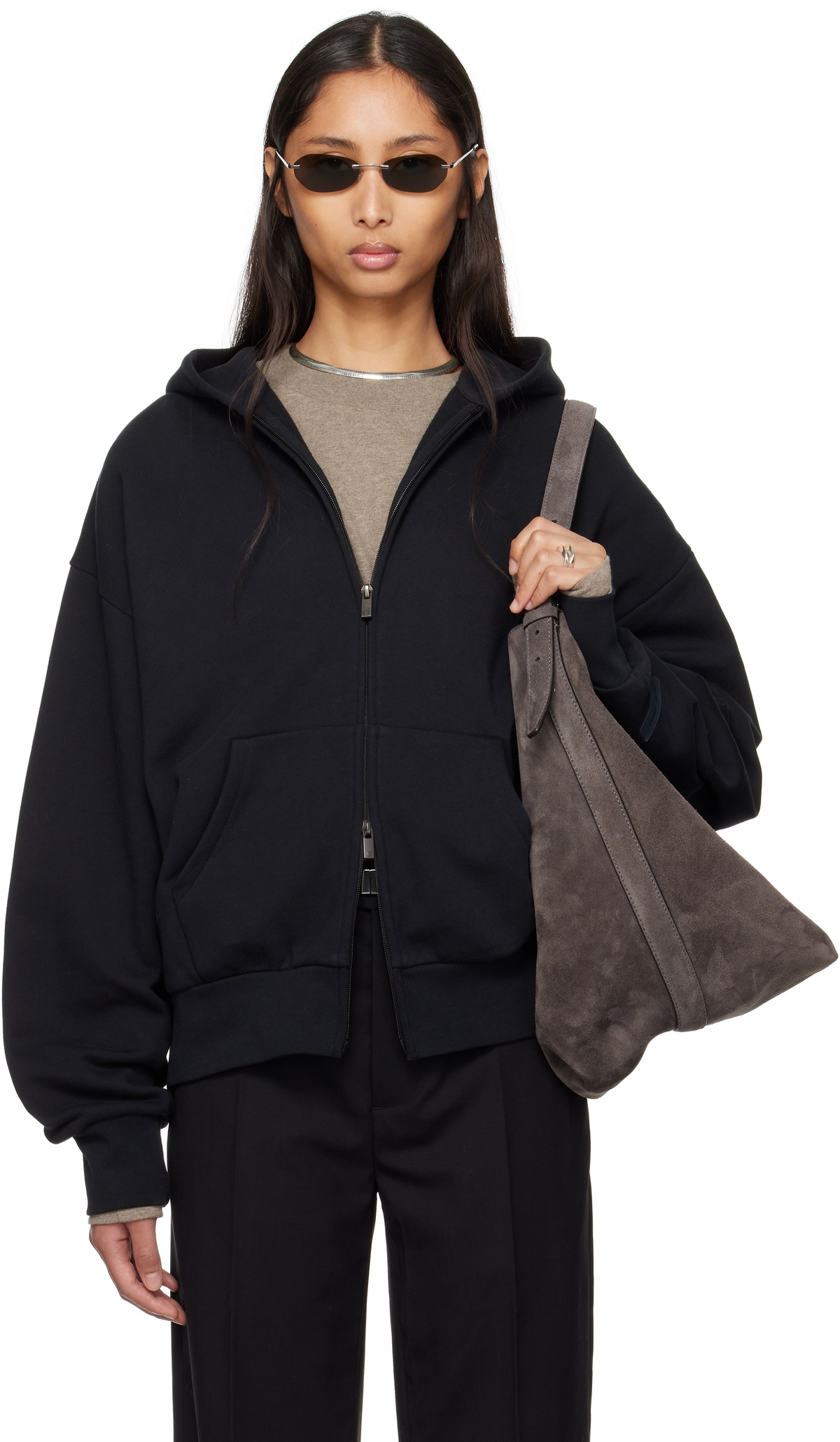 Fear of God ESSENTIALS Purple Full-Zip Hoodie Fear Of God