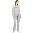MM6 Maison Margiela Gray Handwritten Knit Sweater