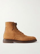 Brunello Cucinelli - Suede Lace-Up Boots - Brown