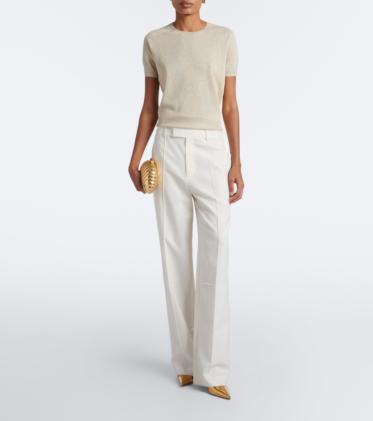 Joseph Char snake-print Lurex® jacquard top