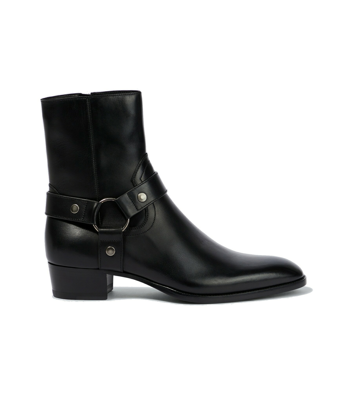 Saint Laurent - Wyatt Harness leather ankle boots Saint Laurent