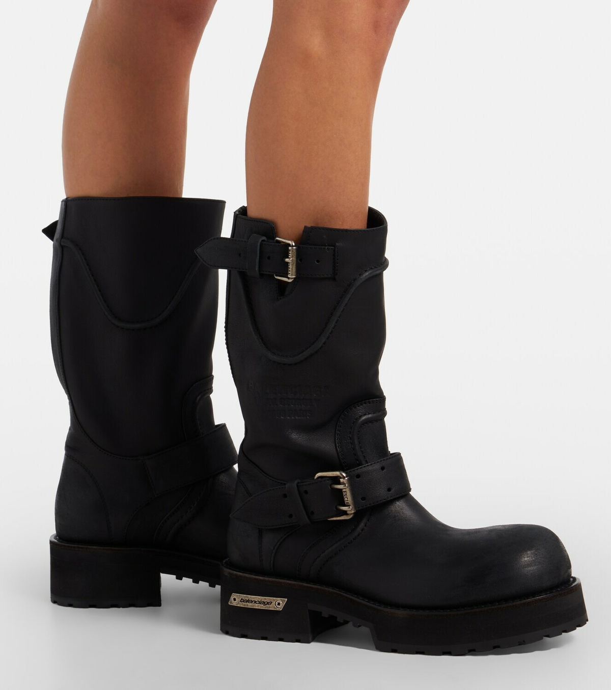 Balenciaga Venom leather combat boots