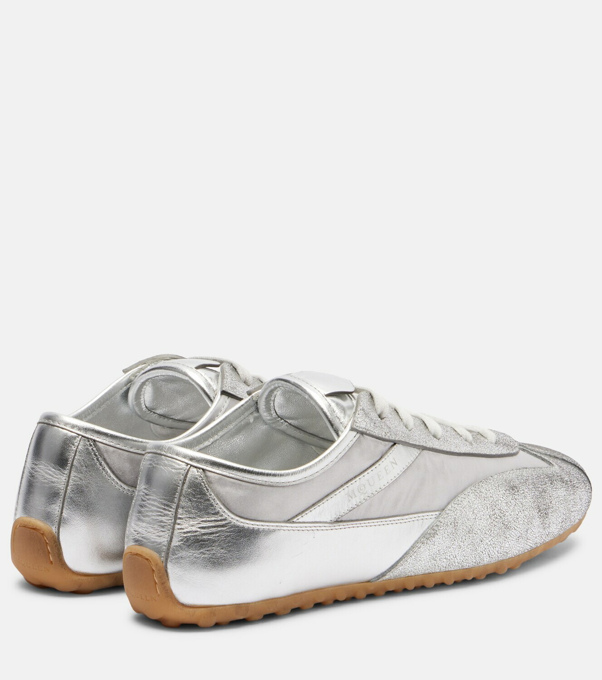 McQueen Metallic leather sneakers