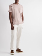 Richard James - Silk-Trimmed Slub Organic Cotton-Jersey T-Shirt - Pink