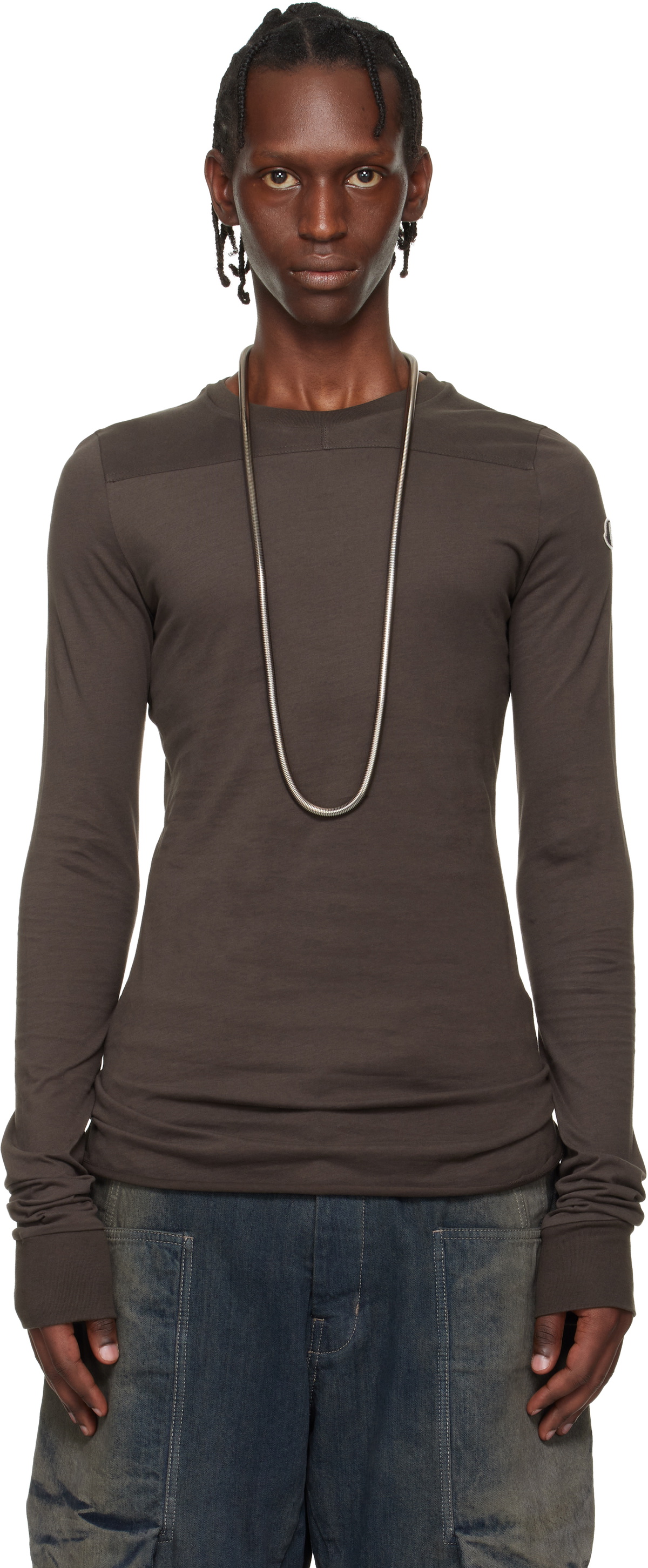 Rick Owens Black Splintered Tarp T-Shirt Rick Owens