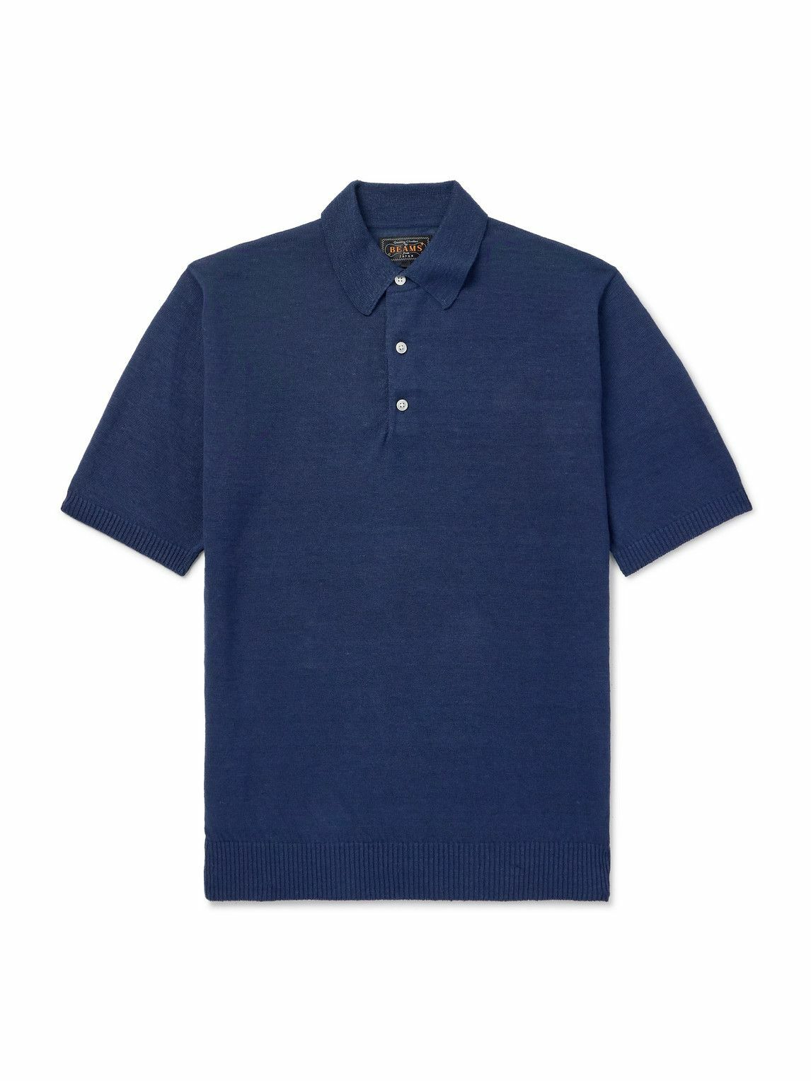 Beams Plus - Hemp Polo Shirt - Blue Beams Plus