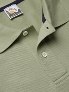 SUNSPEL - Paul Weller Logo-Appliquéd Cotton-Piqué Polo Shirt - Green