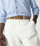 Canali Braided suede belt