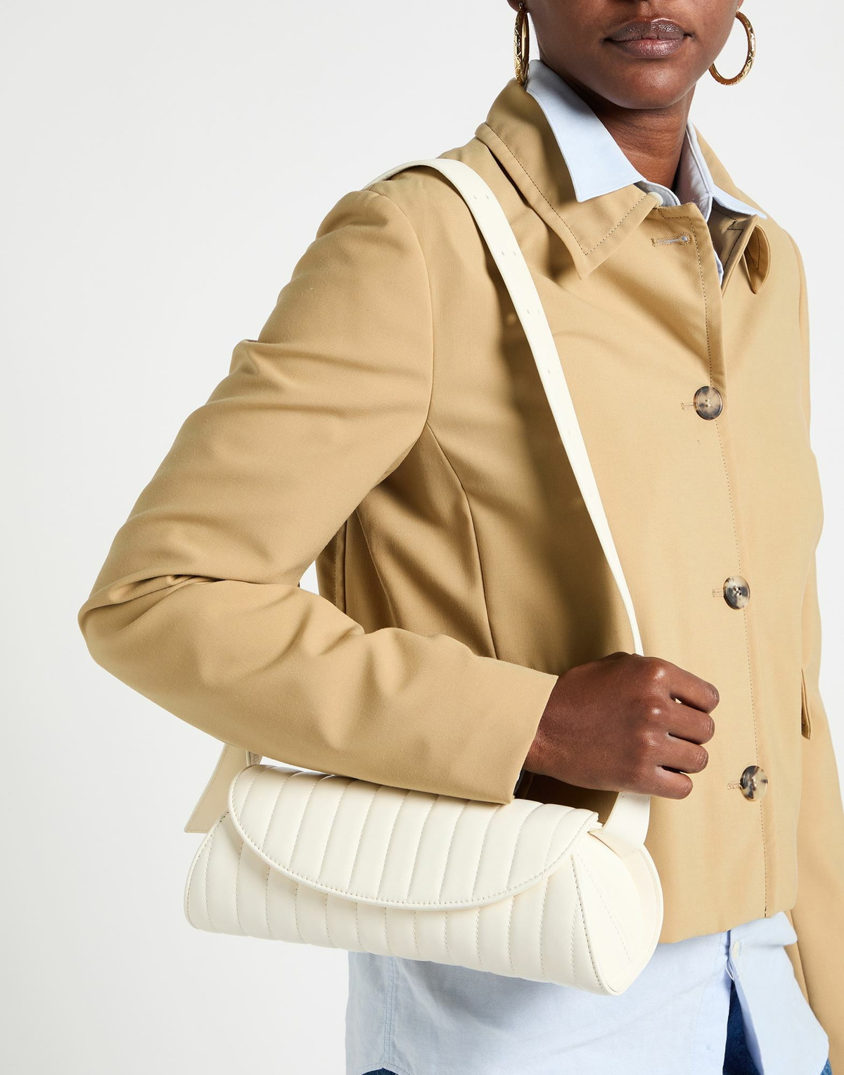 Jil Sander Womens Cross-body bag Ivory