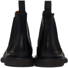 Common Projects Black Leather Chelsea Boots