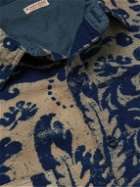 KAPITAL - Printed Cotton-Flannel Overshirt - Blue