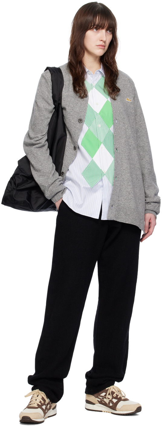 Comme des Garçons Shirt Gray Lacoste Edition Cardigan