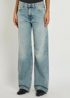 Haikure Korea Straight-leg Jeans Blue