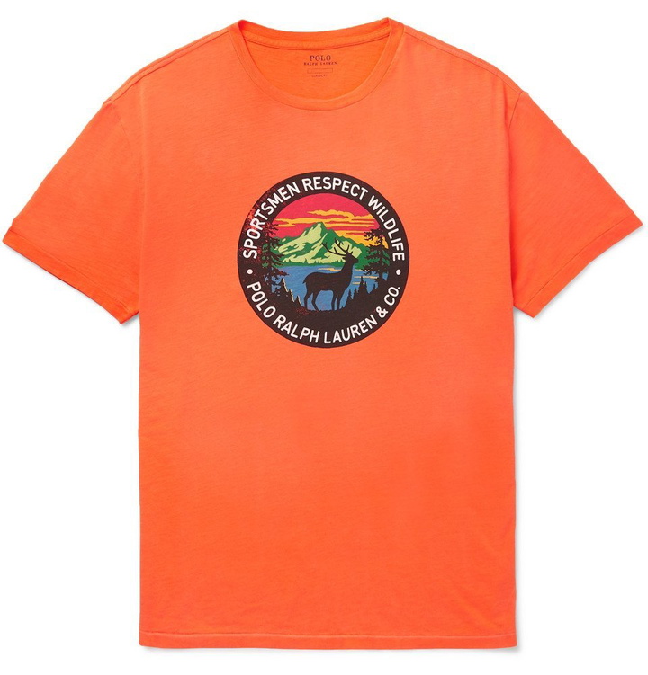 Photo: Polo Ralph Lauren - Printed Cotton-Jersey T-Shirt - Men - Orange