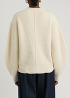Helmut Lang Apex Ribbed Wool-blend Jumper Ivory
