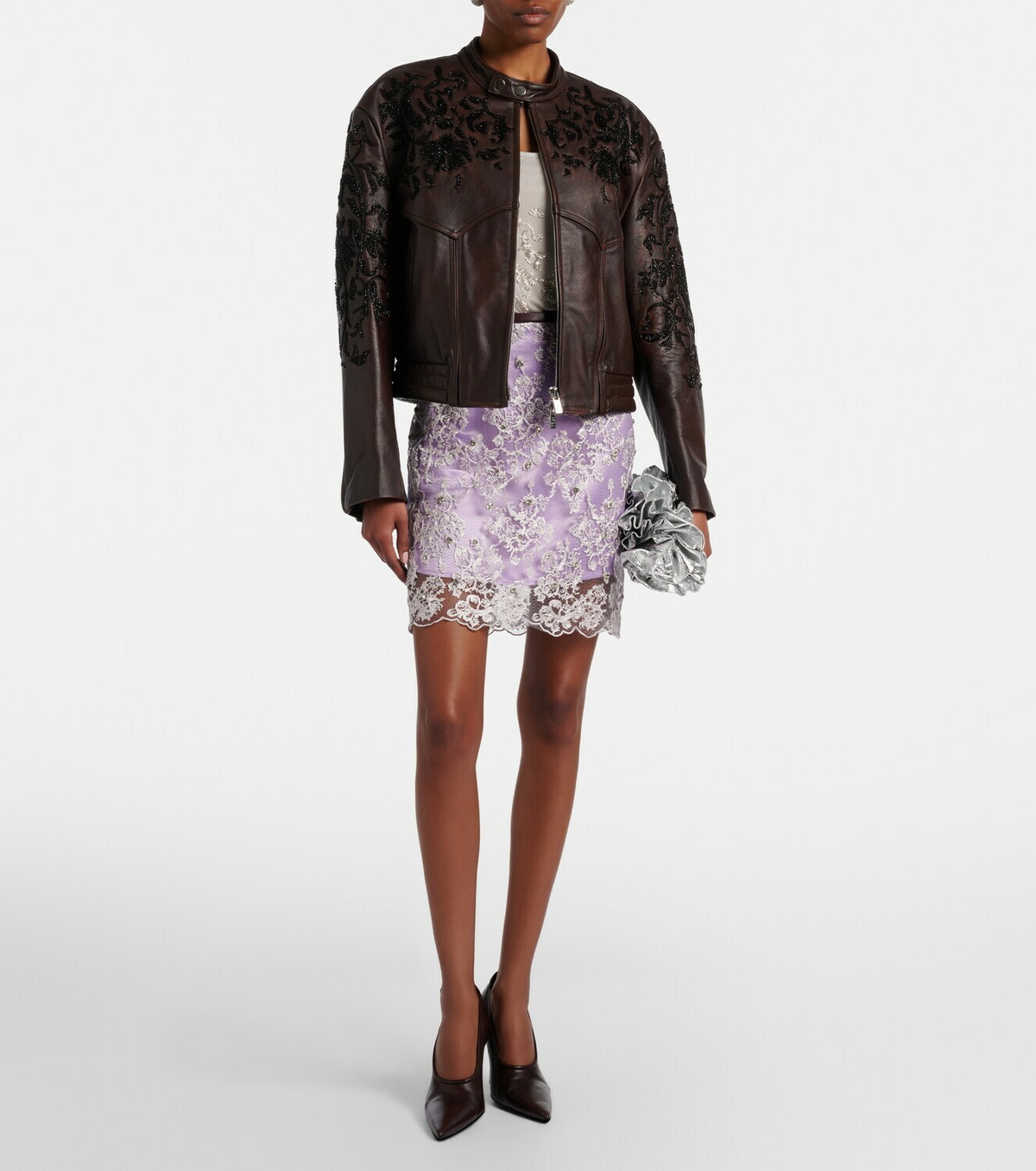 Jacques Wei Beaded leather jacket