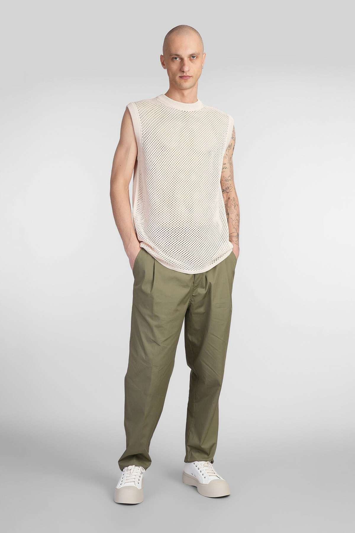 Laneus Knitwear In Beige Viscose