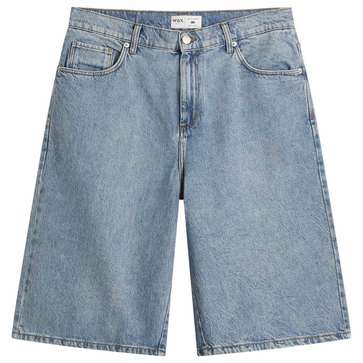 Photo: Wax London Men's Luca Vintage Denim Shorts in Antique Blue