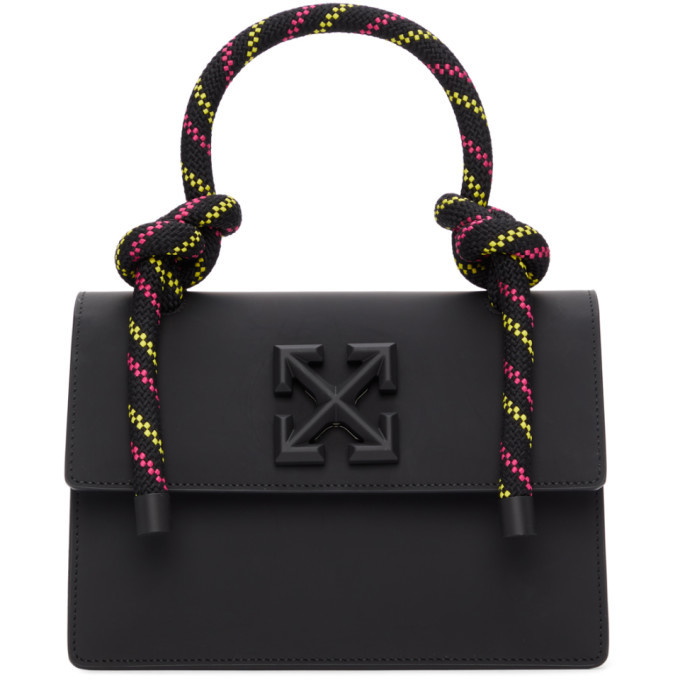 OFF-WHITE: Off White Gummy Jitney bag in matt rubberized leather with  emblem - Black