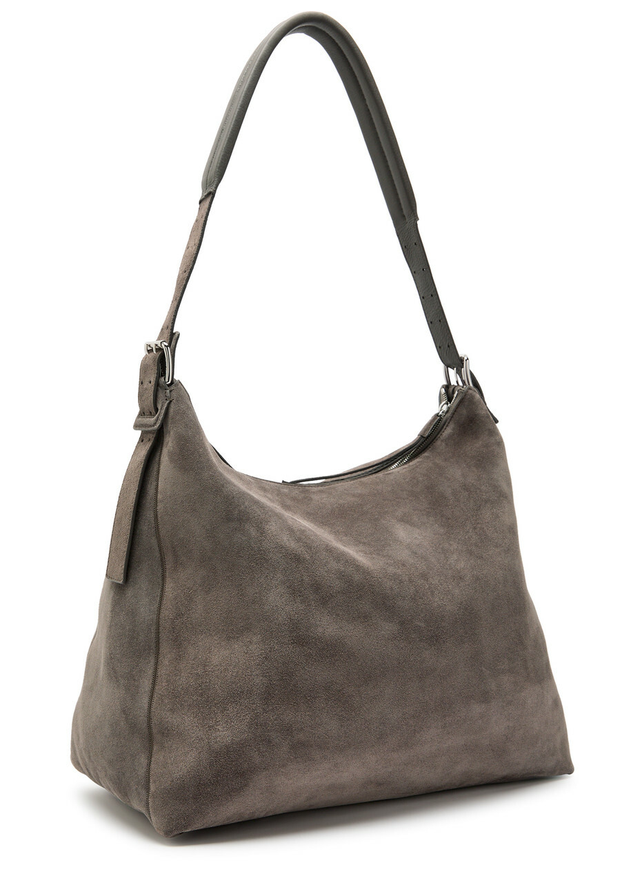 Lemaire Belted Suede Hobo bag - Brown - One Size