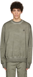 Helmut Lang Khaki Military Sweatshirt