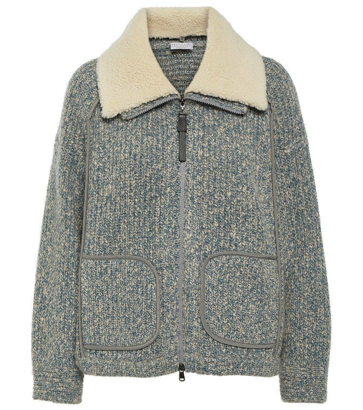 ジャケット BRUNELLO CUCINELLI OUTERWEAR SHEARLING REVERSIBILE AVENA BRUNELLO CUCINELLI Shearling Reversible Avena Outerwear