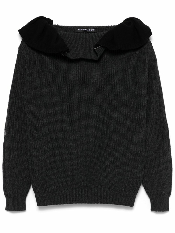 Photo: Y/Project Ruffled-Neck Sweater