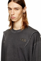 Diesel Long-sleeve T-shirt with faded effect - T-Shirts - Unisex - Grey