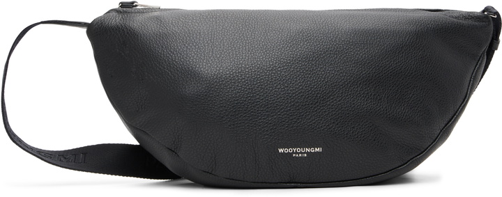 Photo: WOOYOUNGMI Black Leather Moon Bag
