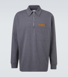 Bottega Veneta Intrecciato cotton jersey polo sweater