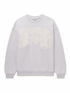 Acne Studios - Fyre Logo-Embroidered Cotton-Jersey Sweatshirt - Purple