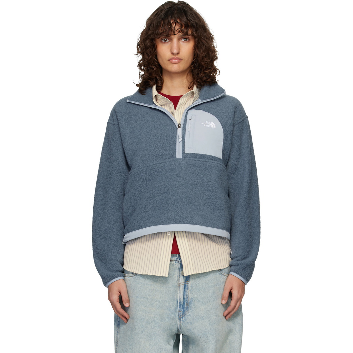 The North Face Blue Yumiori Off Peak 1/2-Zip Jacket
