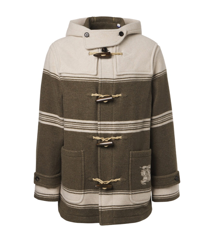 Photo: Burberry Striped wool and cotton-blend duffel coat