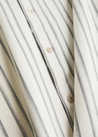 NN07 Colby Striped Cotton Shirt White