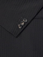 J. Mueser - Seersucker Virgin Wool Suit Jacket - Black