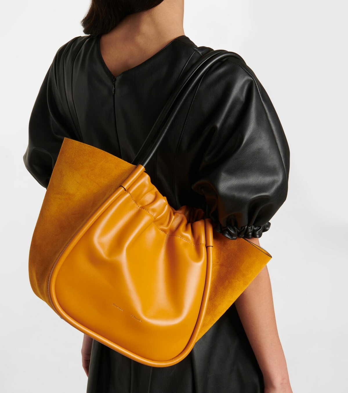 Proenza Schouler Ruched Large leather and suede tote bag