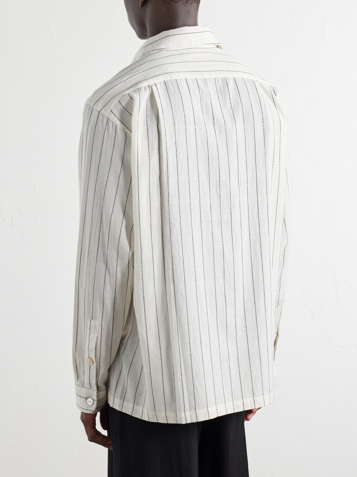 Kartik Research - Pinstriped Cotton-Canvas Shirt - Neutrals
