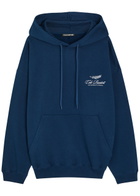 Cole Buxton International Hooded Logo-embroidery Cotton Sweatshirt Navy