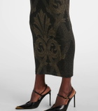 Wolford x Etro lamé jacquard midi dress