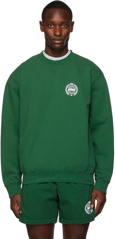Photo: Sporty & Rich Green Prince Edition Crest Sweatshirt