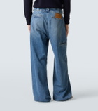 Plan C Faded wide-leg jeans