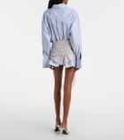 The Attico Striped cotton shirt dress