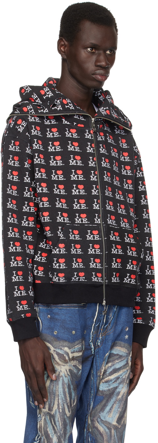 Ashley Williams Black 'I Heart Me' Butterfly Hoodie Ashley