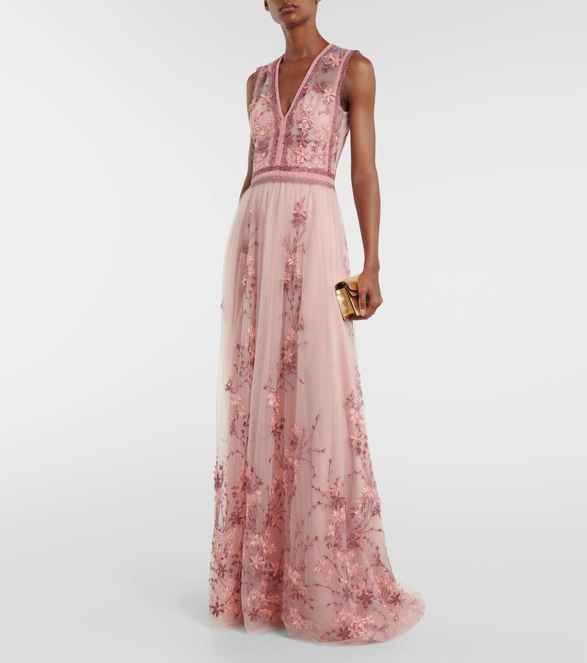 eva embroidered maxi dress Climbing Rose Dress