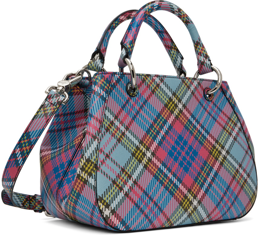 1050~Solid Color VIVIENNE Shopper Bag with Contrasting Print main image 1