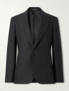 Mr P. - Slim-Fit Linen Tuxedo Jacket - Black