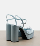 Valentino Garavani Cœur Royal embellished satin platform sandals