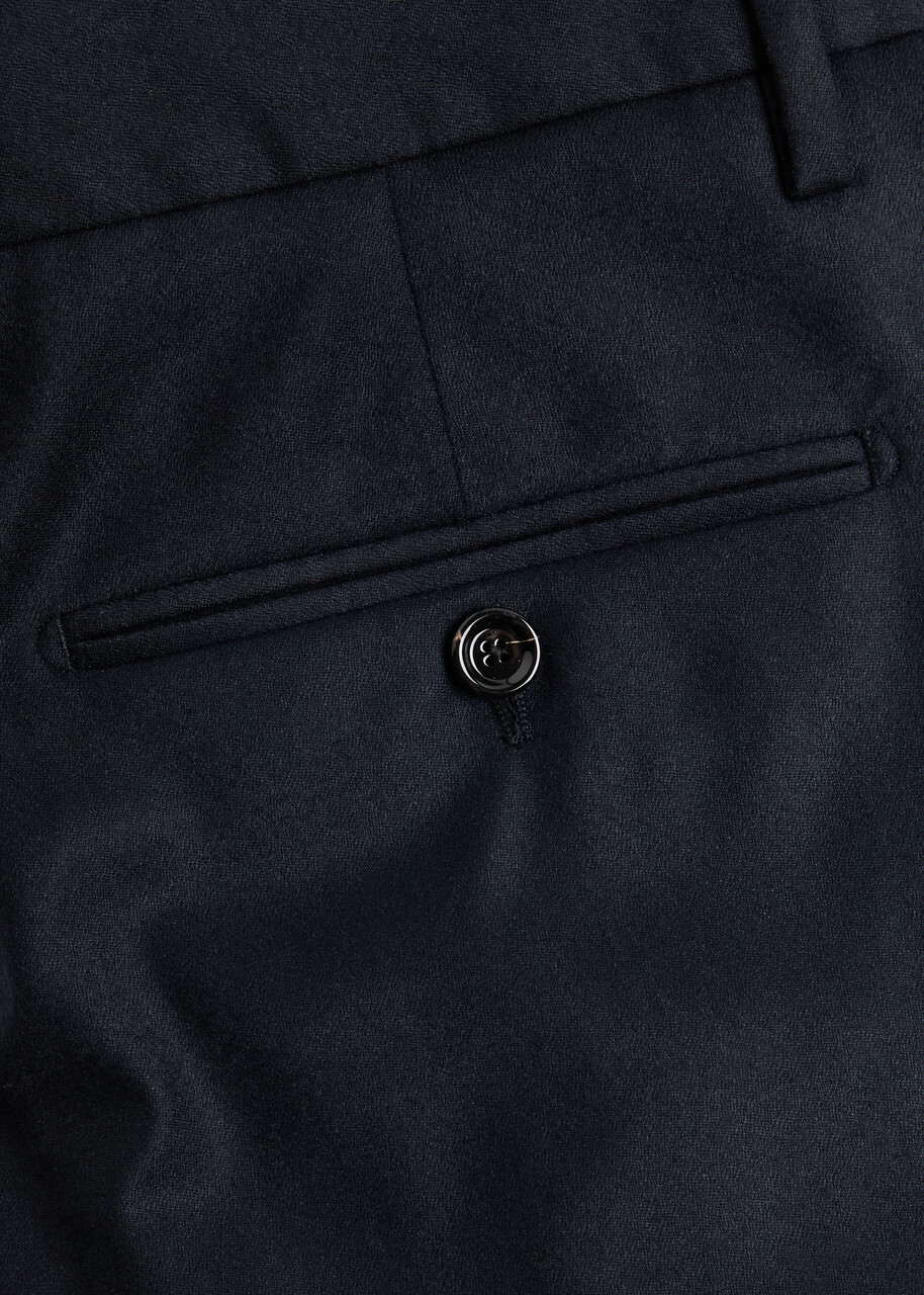 Lardini Wool and Cashmere-blend Trousers Navy