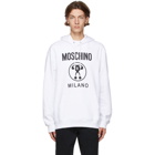 Moschino White Double Question Mark Hoodie